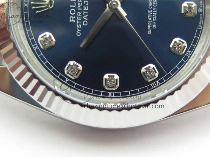 MiroTime 1231 Cozy New DateJust 41 126334 ARF 1:1 Best Edition 904L Steel Blue Diamonds Dial on Jubilee Bracelet A 2548